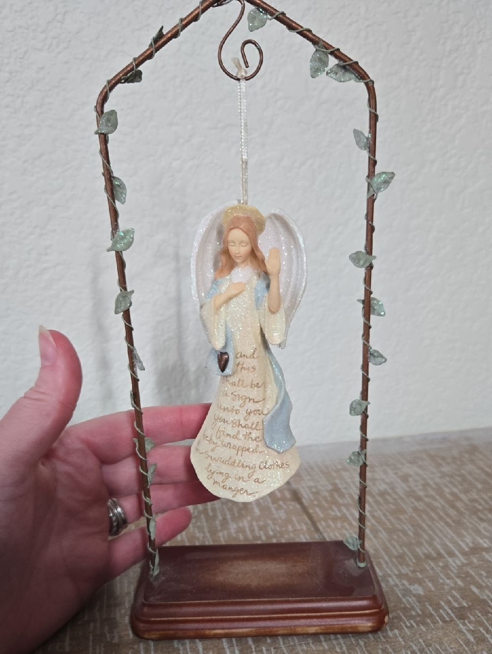 Foundations Angel Ornament On Stand